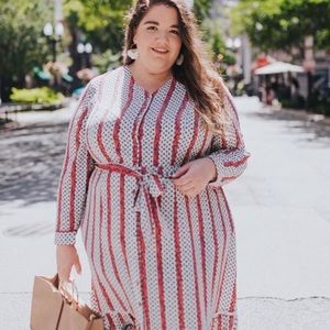 Paisley print midi dress